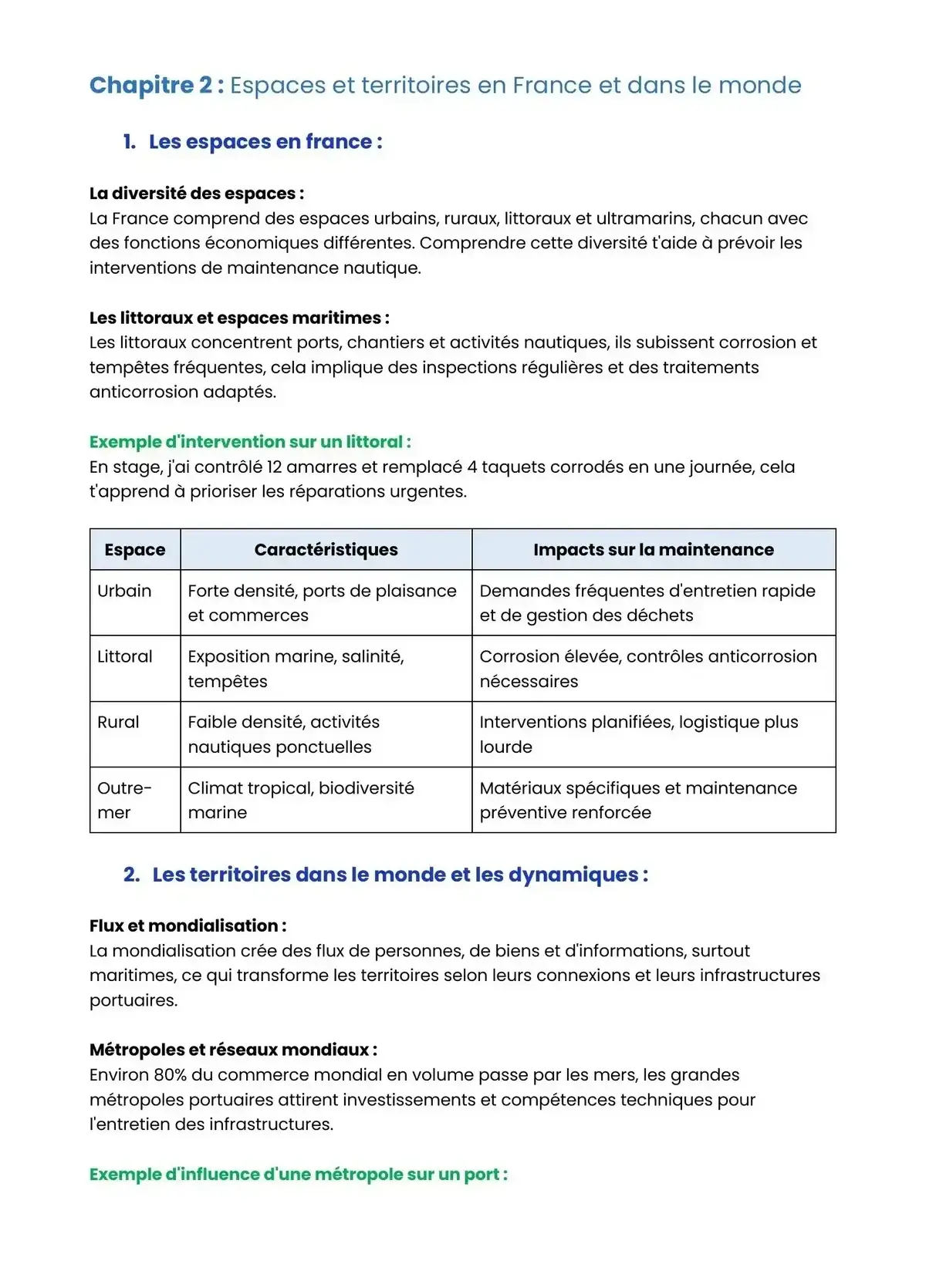Example Fiche de Révision Bac Pro MN